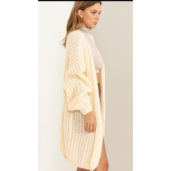 HYFVE Oversized Chunky Ribbed Cardigan Sweater - Picture 2 of 8